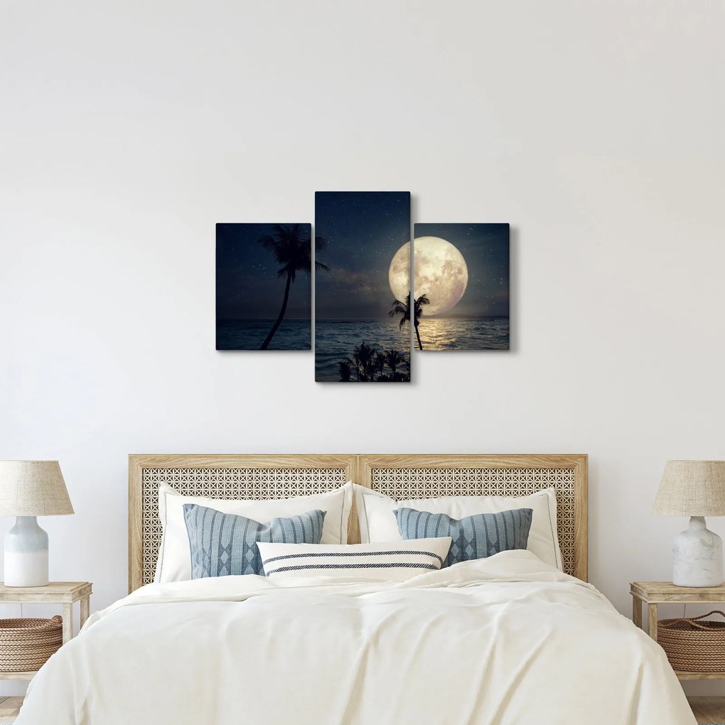 Kép - Strand teliholddal (90x60 cm)