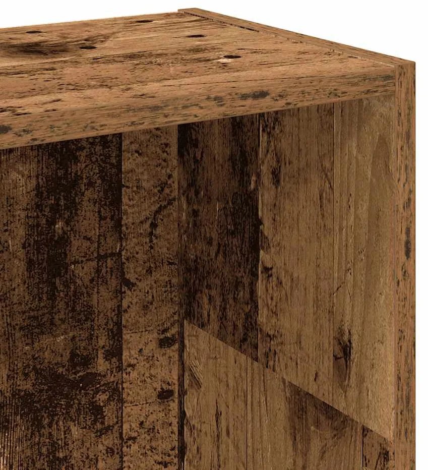 antik fa színű szerelt fa könyvespolc 80 x 24 x 109 cm