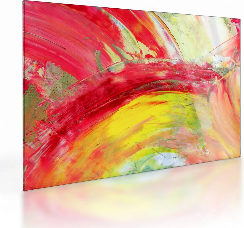 Absztrakció kép - festmény (üvegen) (70x50 cm)