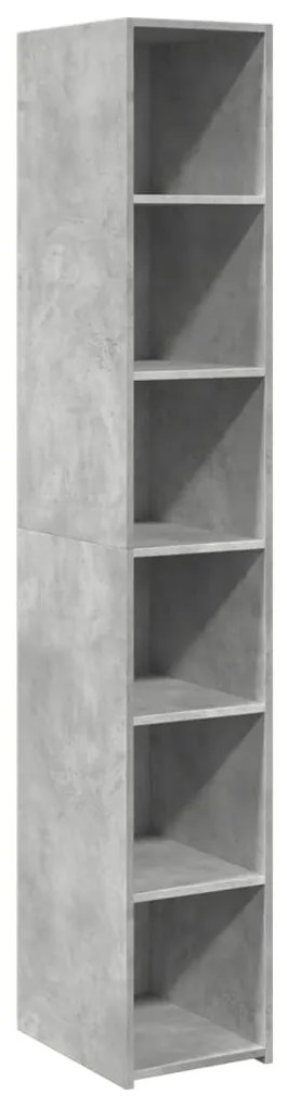 betonszürke szerelt fa magasszekrény 30 x 41 x 185 cm