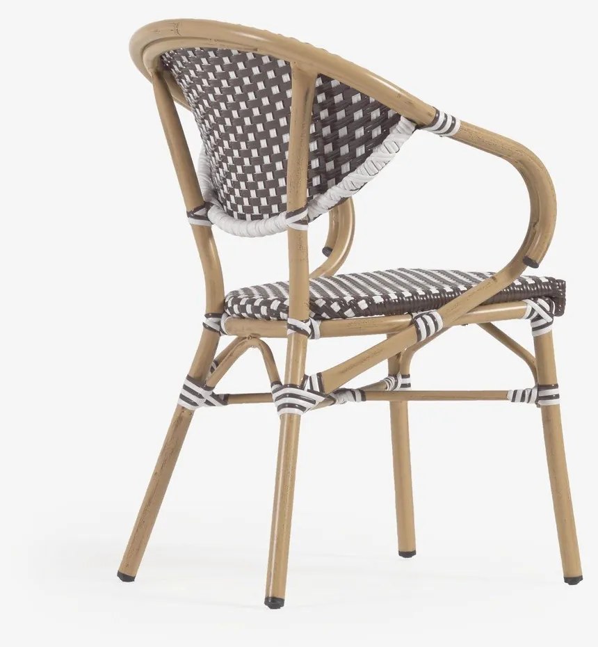 Barna fém-műanyag kerti szék Marilyn – Kave Home