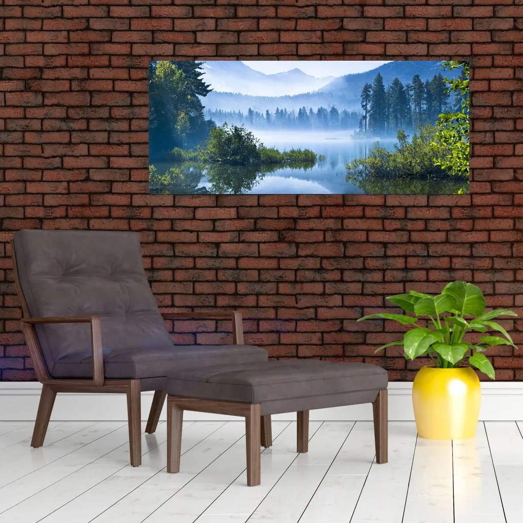 Egy hegyi tó képe (120x50 cm)