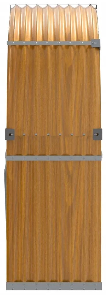 világosbarna horganyzott acél rönktartó 120 x 45 x 140 cm