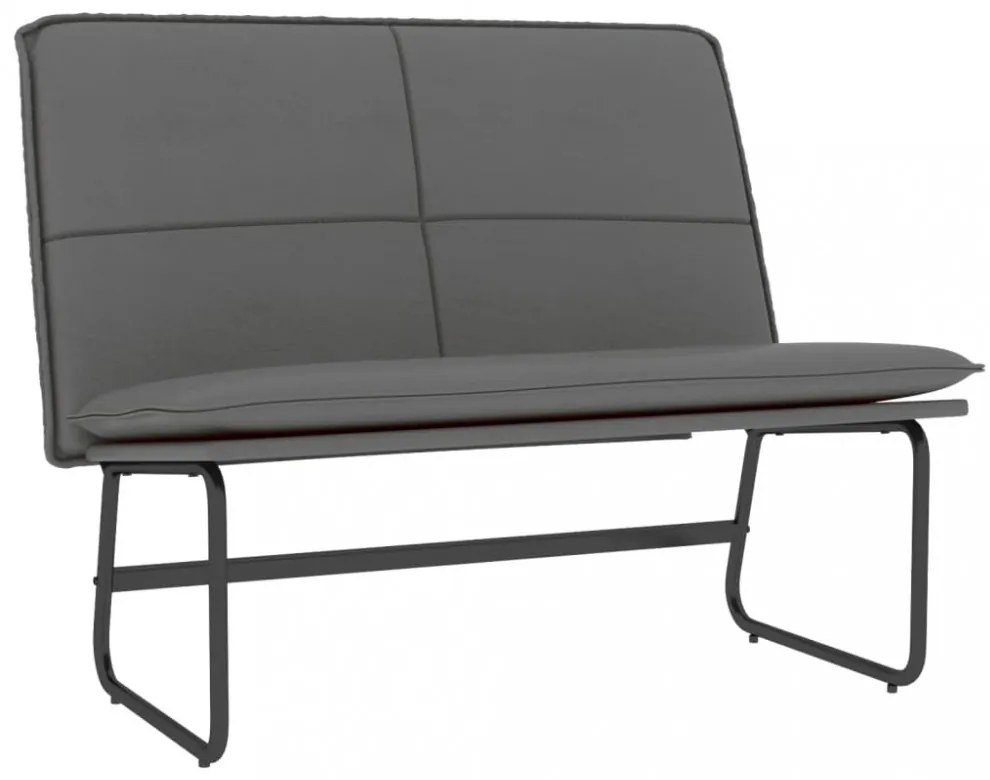 vidaXL szürke műbőr pad 100 x 75 x 76 cm