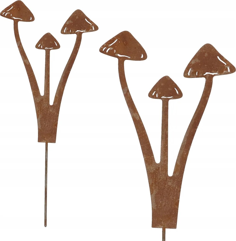 Fém gomba a csúcson h27 cm Corten acélból Gomba Dekoráció