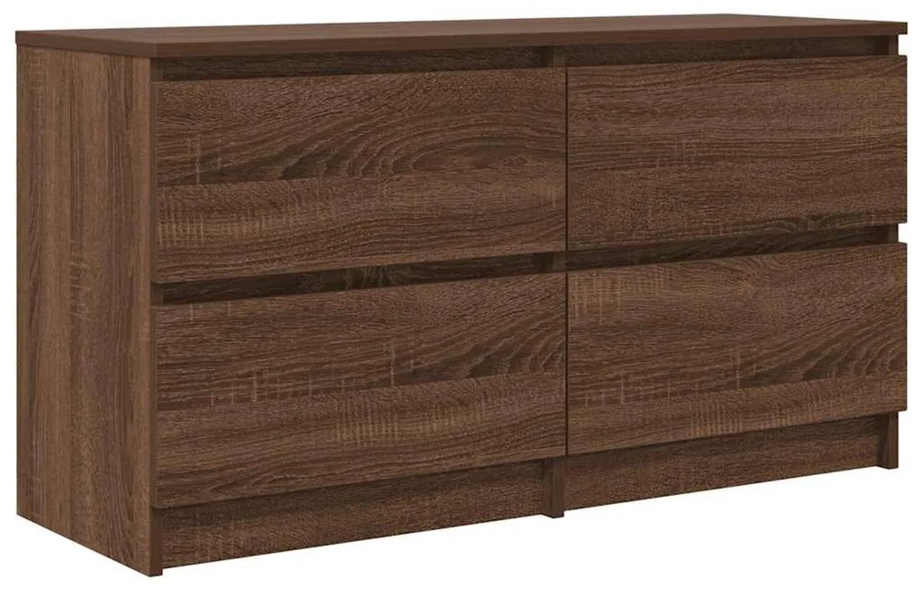 barna tölgyszínű szerelt fa TV-szekrény 100x35x54 cm