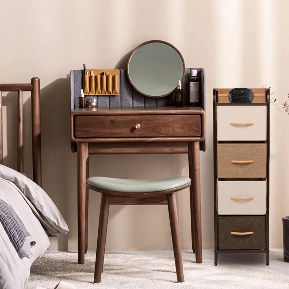 HAZEL TYP 1 szekrény szövet fiókokkal, barna, L