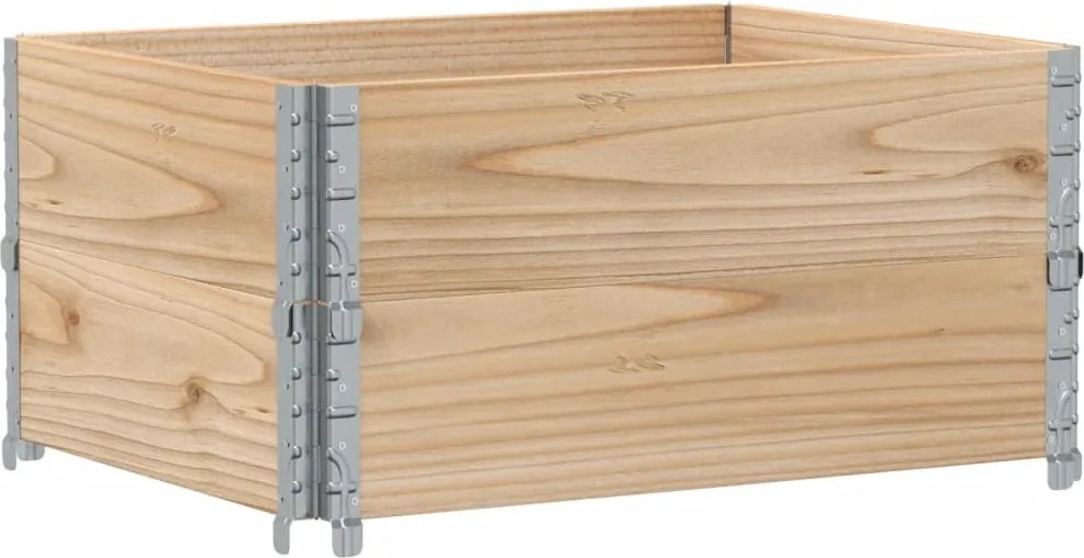 vidaXL 2 db tömör fenyőfa raklapmagasító 80 x 60 cm