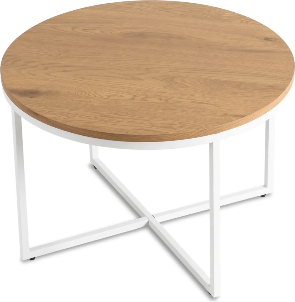 Asztal tölgy arany/fehér színben HANTEL