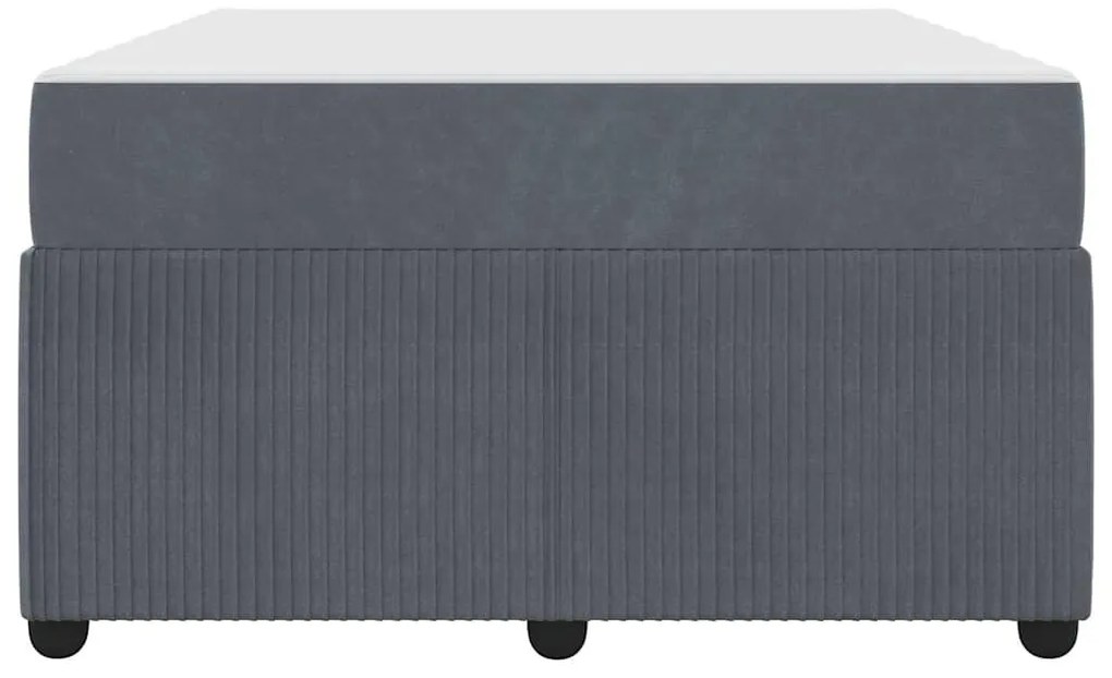 Ágykeret matraccal matracmal Sötétszürke 120 x 190 cm Bársony