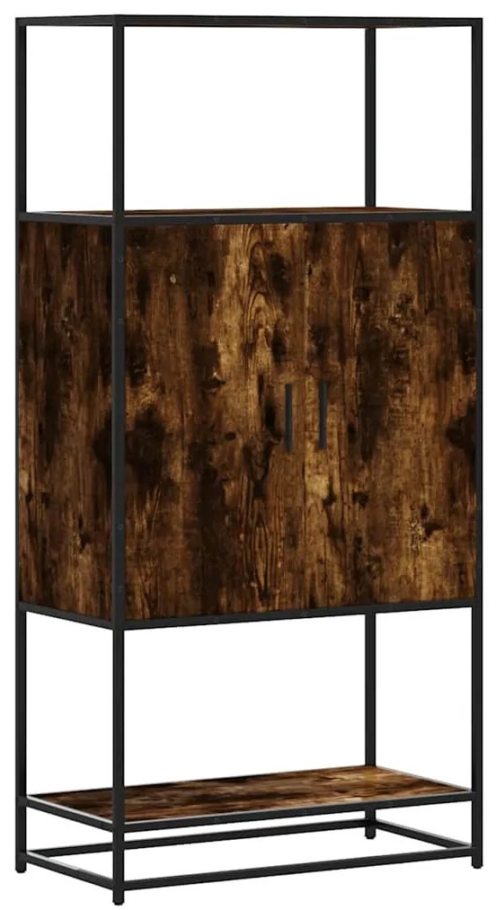 Highboard sonoma tölgy 68x35x139 cm gépelt fa és fém