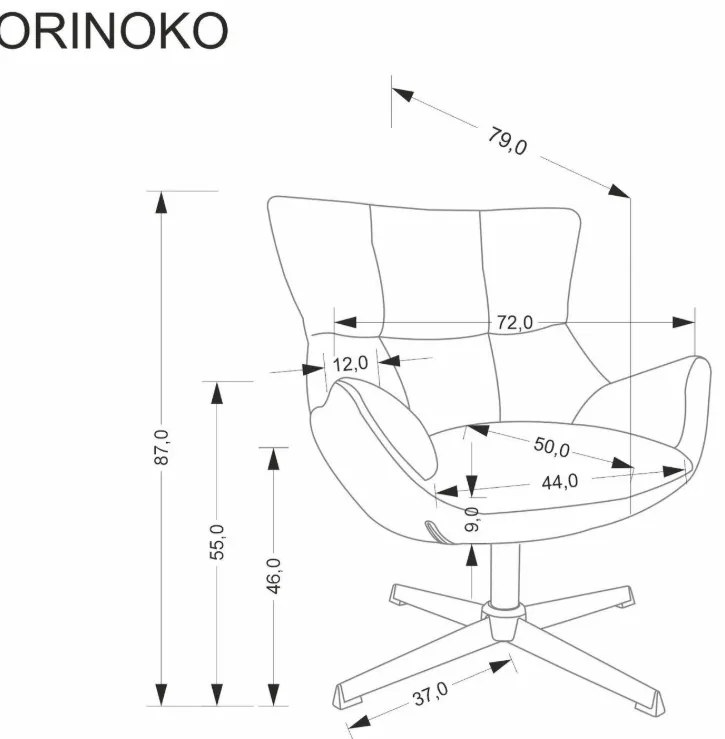 Orinoko 360 fokban forgatható fotel szürke