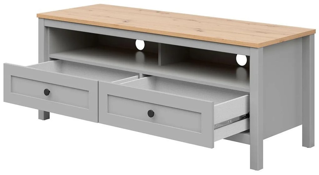 TV asztal Salga 11 (sarkvidéki szürke + artisan tölgy) . Akció -30%. 1098475