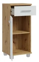 Fürdőszobai szekrény VENOM, fehér/artisan tölgy