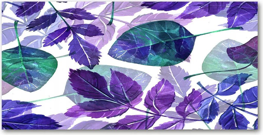 Fotótapéta üvegfalra Színes levelek 140x70