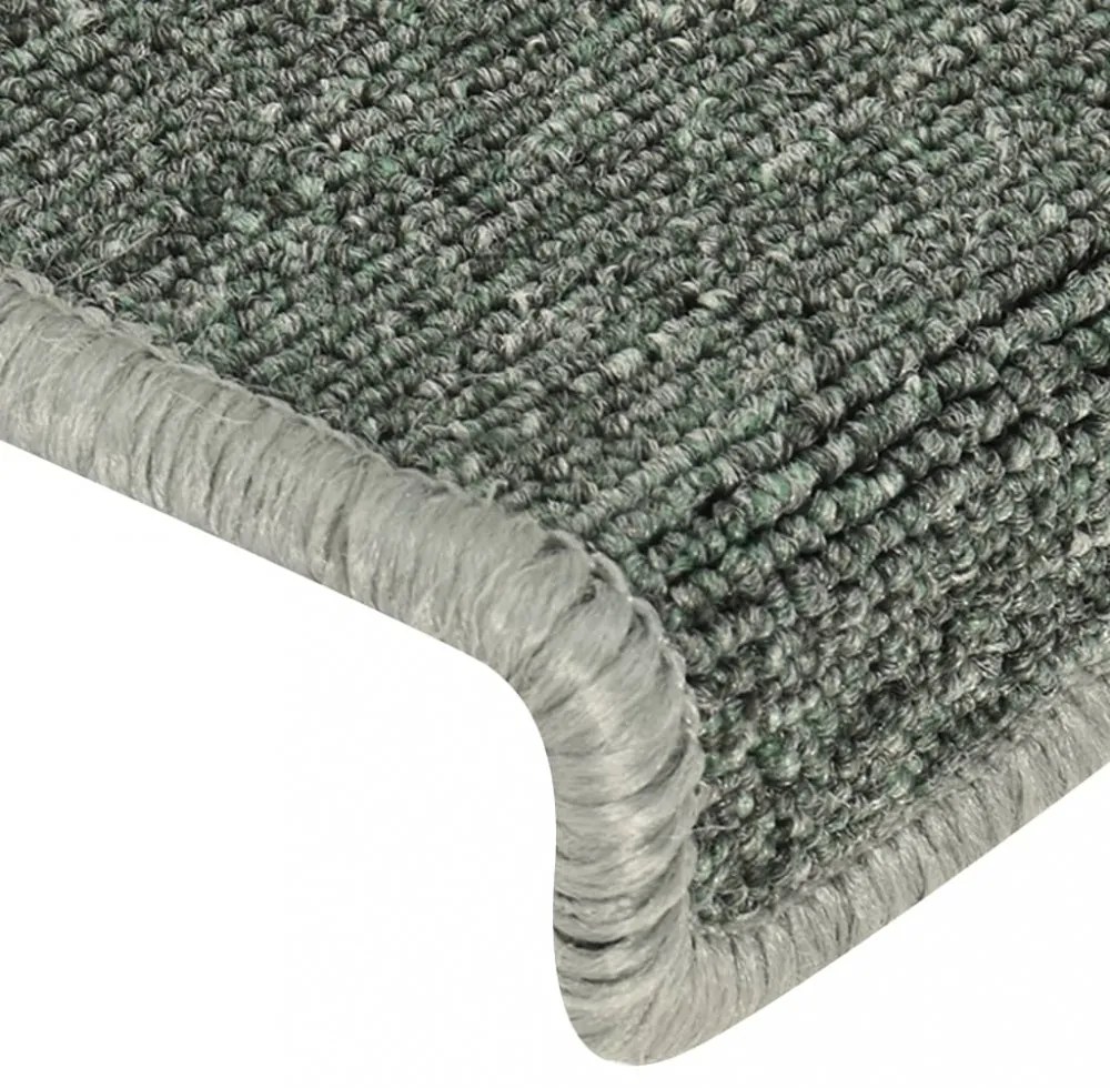 15 db zöld lépcsőszőnyeg 65x21x4 cm