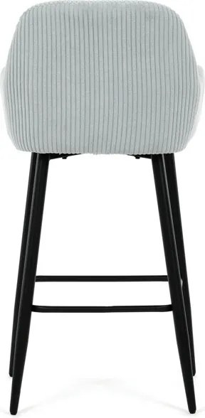 Barová židle, modrá, látka,AUB-V4009 BLUE6