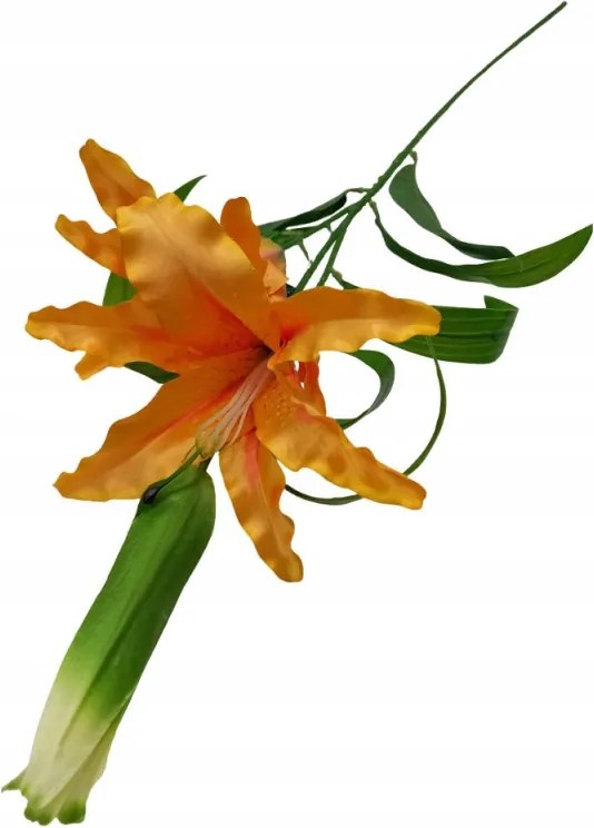 Dekorációs virágok Liliom ág narancs