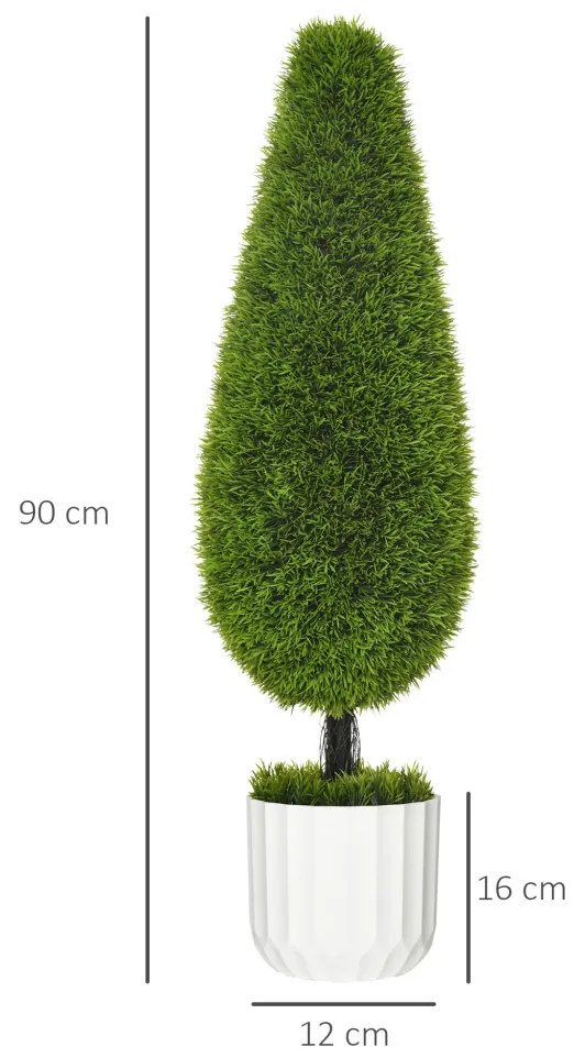 Műnövény szett, 2 db ciprus, cserépben 90cm magas