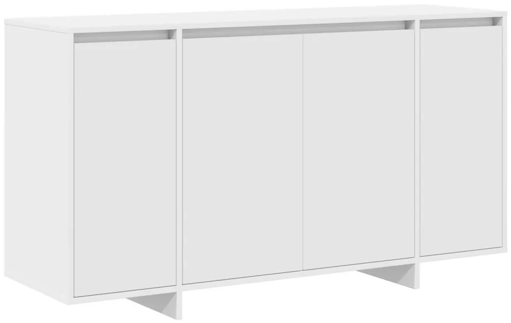 Fehér Oldalszekrény Fehér Fa 135 x 41 x 75 cm Fehér Oldalszekrény