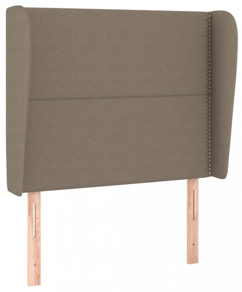 tópszínű szövet fejtámla szárnyakkal 83 x 23 x 118/128 cm