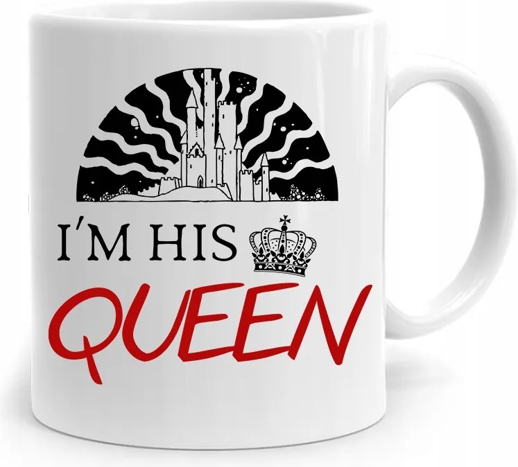 Ajándék Bögre Lányoknak I'M His Queen nyomtatott fényképpel