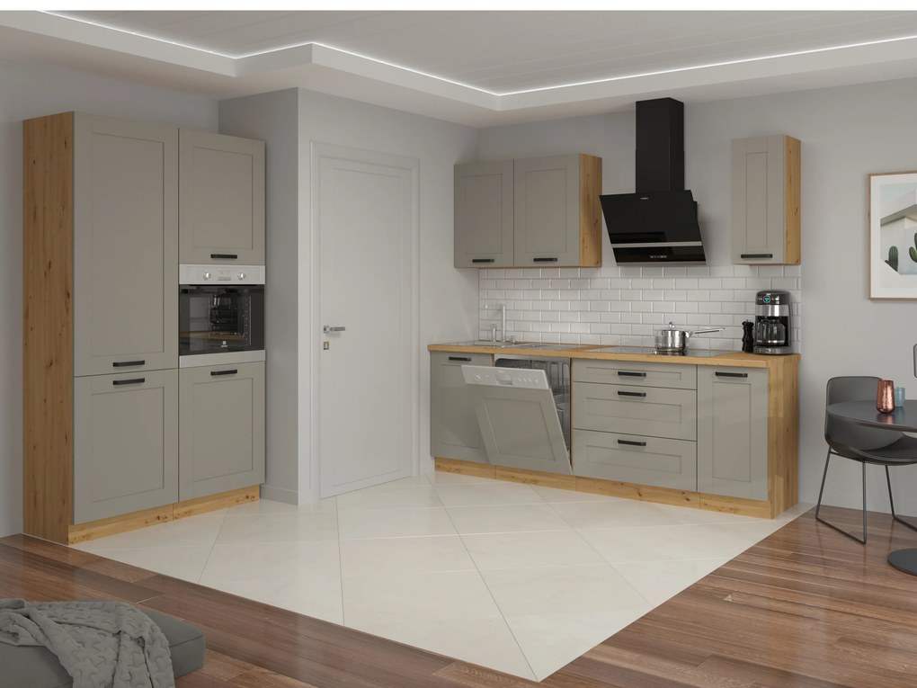 Sarok alsó konyhaszekrény Lucid 89 x 89 DN 1F BB (dustgrey + fehér). 1045533