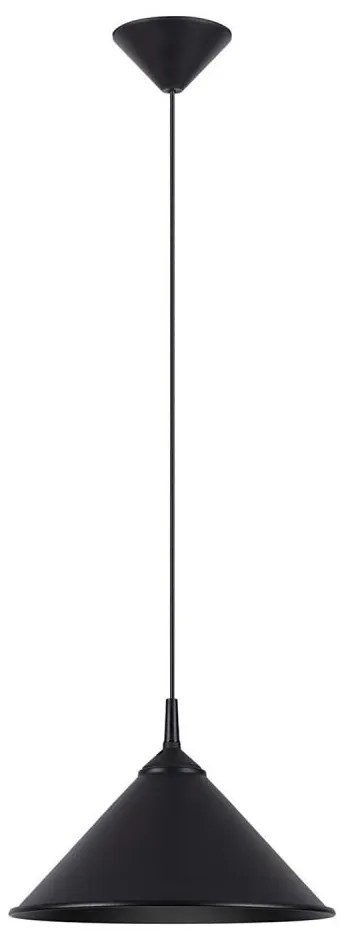 Sollux SL.1326 - Csillár zsinóron ZUMA 1xE27/15W/230V átm. 30 cm fekete