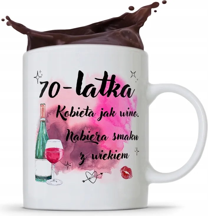 Bögre Tökéletes Ajándék Születésnapra 70 70-es 70-es évek fotónyomtatással