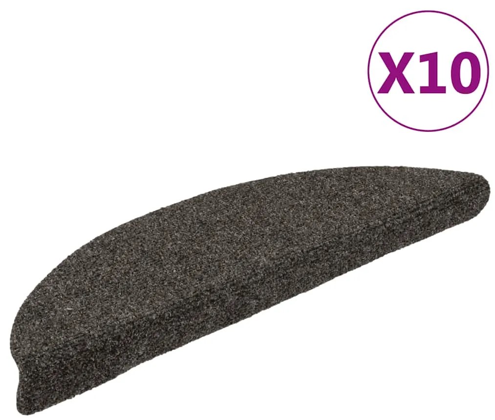 10 db antracit tűlyukasztott öntapadó lépcsővédő 56 x 17 x 3 cm