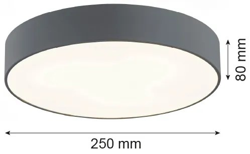 Argon 3080 - DARLING mennyezeti lámpa 2xE27/15W/230V, 25 cm, szürke