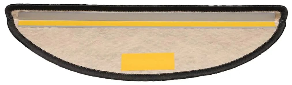 15 db szizál hatású antracitszürke lépcsőszőnyeg 65x21x4 cm