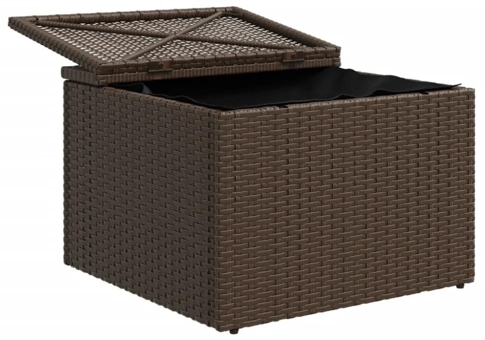 vidaXL barna polyrattan kerti szék párnával 55 x 55 x 37 cm