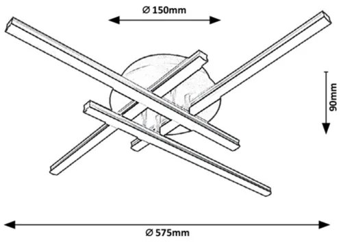 Rabalux - LED mennyezeti lámpatest 4xLED/25W/230V