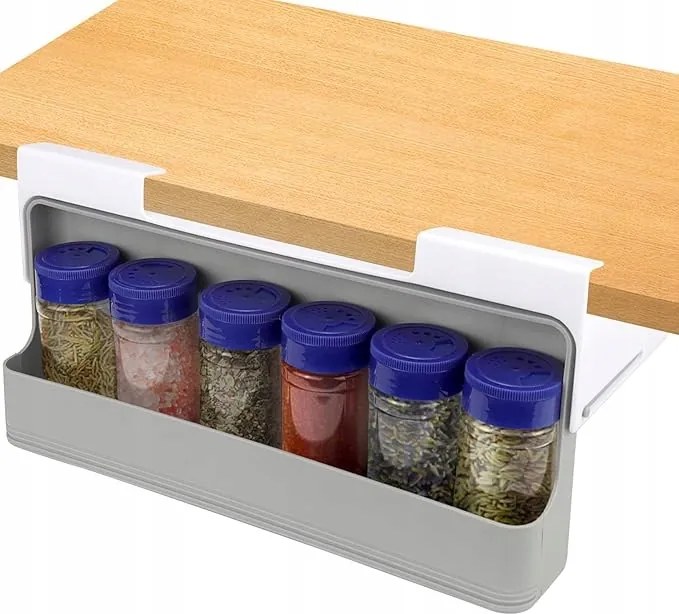 Fűszertartó polc alá fiók állvány fúrás nélkül 31 cm