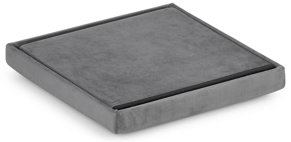 FURELA VELVET L szürke összecsukható zsámoly 38 x 38 x 38 cm