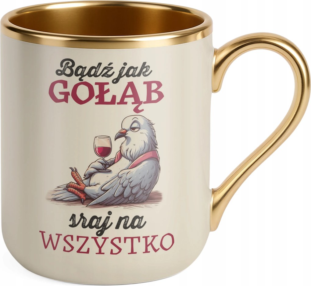 Prémium Bögre Arany Ekrü Galambászoknak Ajándék Galambtenyésztőknek