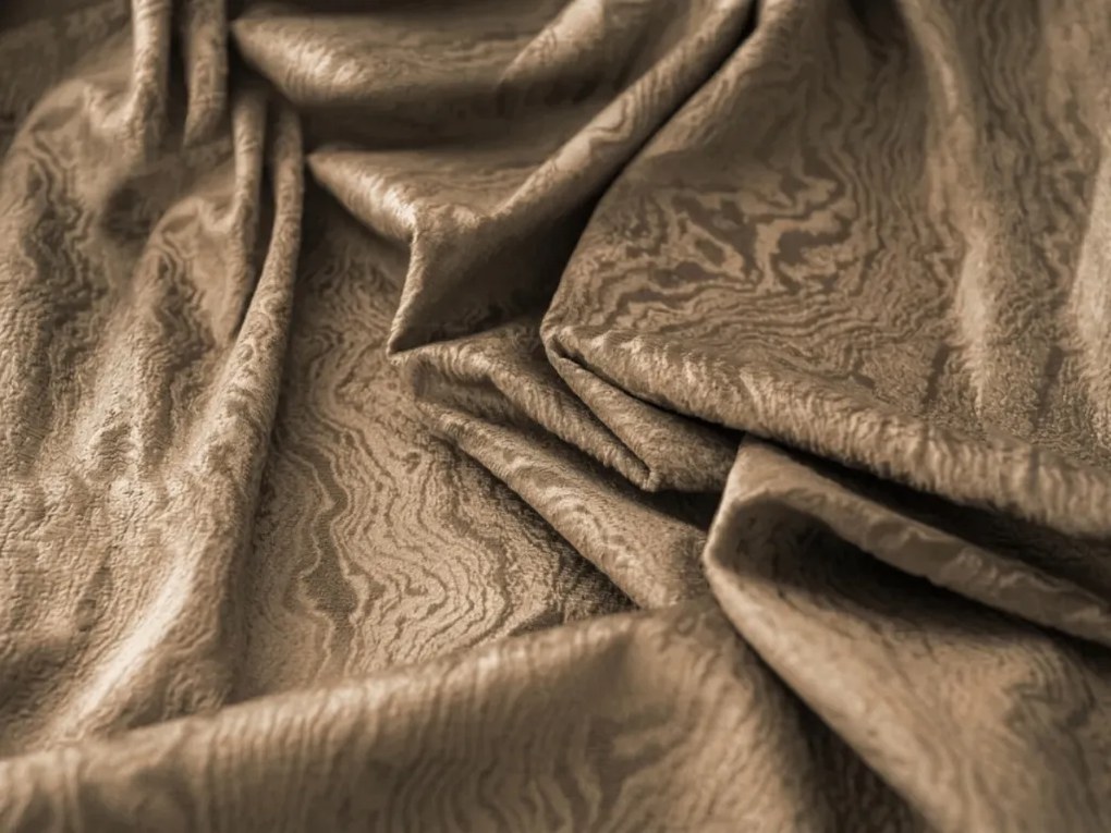 Sötétítő függöny DUNES VELVET 140x250 cm, bézs-barna Felfüggesztés: Fém gyűrűk