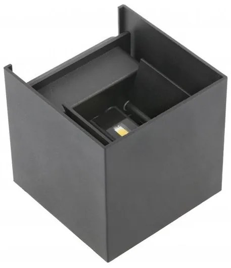 Lámpa Fali lámpa MISSOURI-K, 7W, 540lm, AC220-240V, 50/60 Hz, PF>0,5 ,Ra≥80, IP54, IK08, 4000K, négyzet, szürke