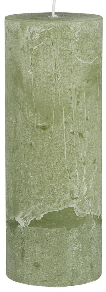 IB Laursen RUSTIC GREEN TEA zöld oszlop gyertya 18 cm