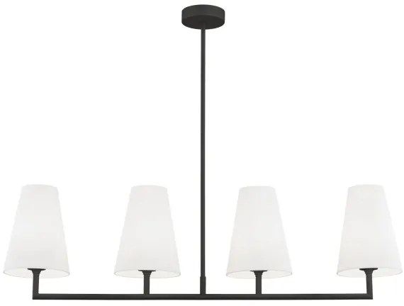 Argon 1831 - Csillár rúdon SAFIANO 4xE27/15W/230V fekete