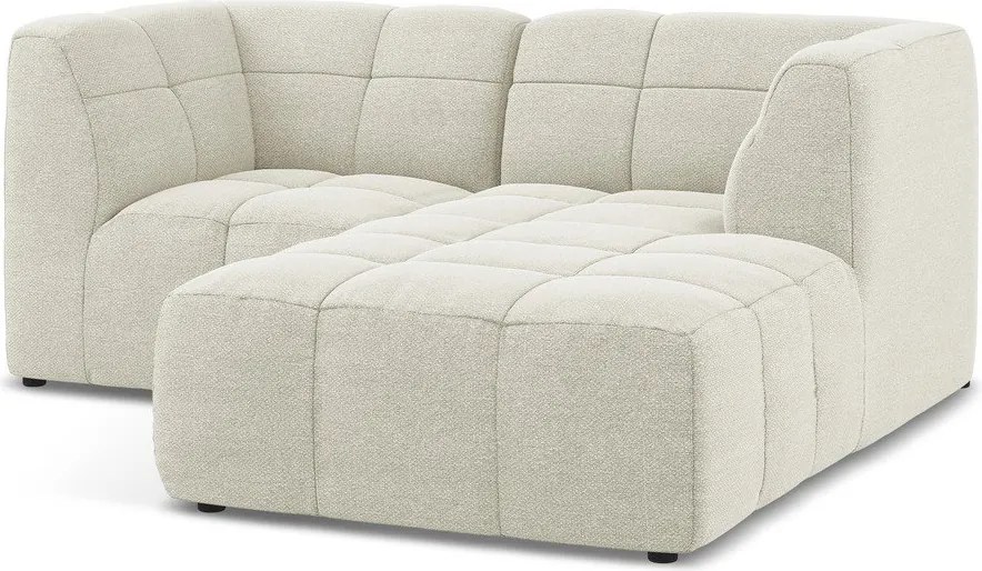 Bézs buklé sarokkanapé (jobb oldali-heverő résszel) Aloha – Makamii