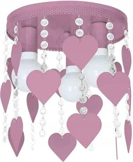 Mennyezeti lámpa Corazon Violet 3xE27