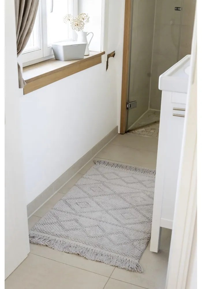 Urla szürke organikus pamut fürdőszobai kilépő, 60 x 90 cm - Wenko