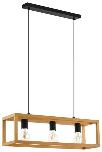 Eglo 32144 - Kábeles csillár BLACKCROWN 3xE27/40W/230V barna