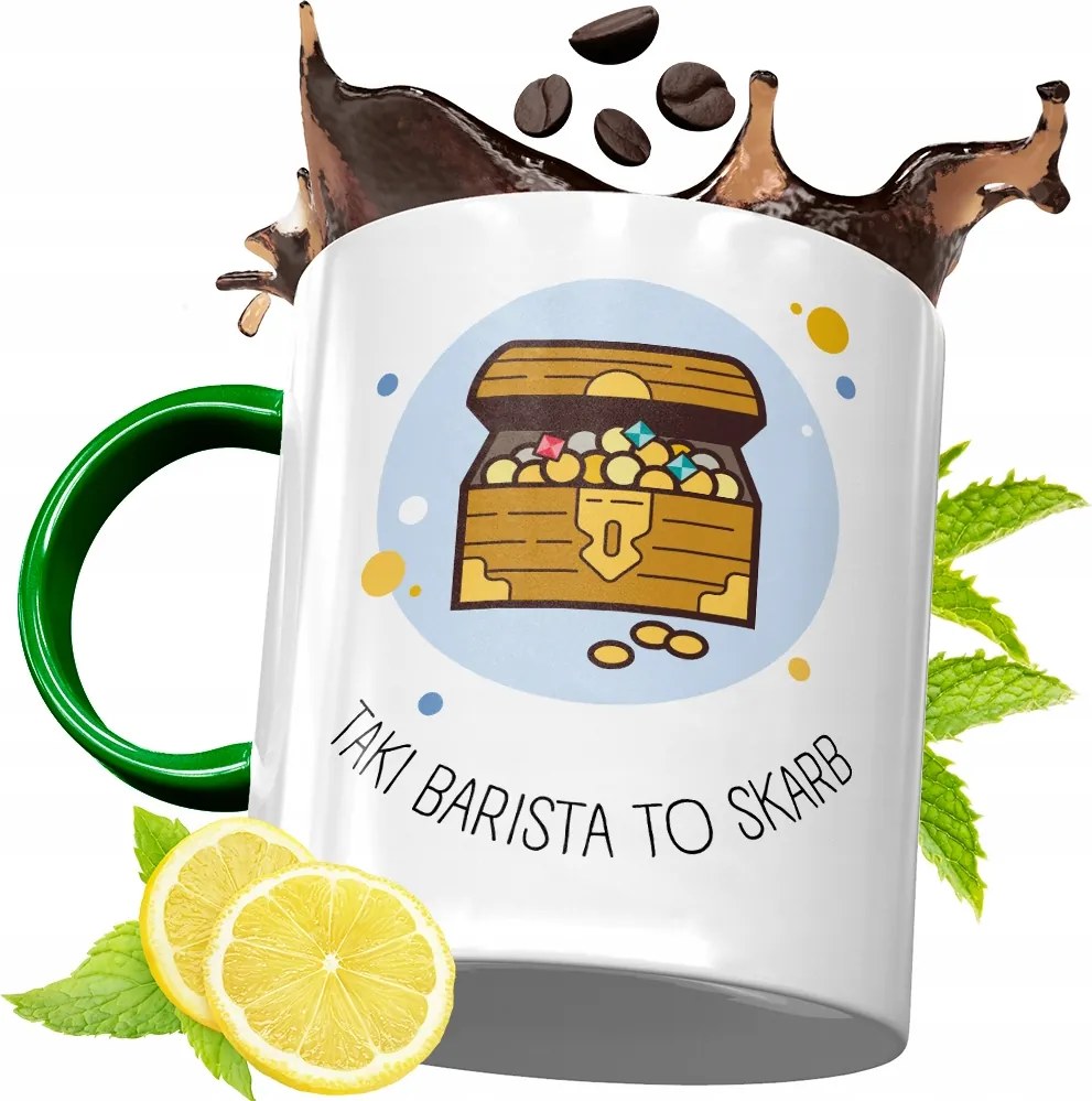 Zöld Bögre Baristáknak Születésnapi Ajándék fényképes nyomtatással