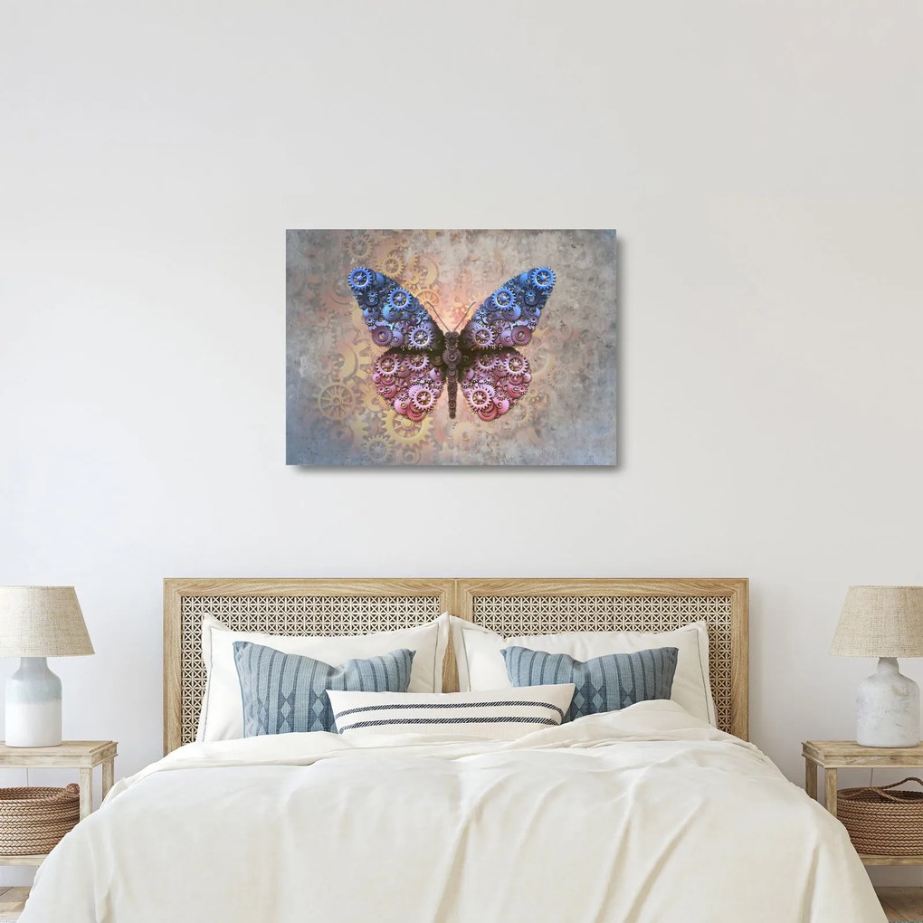 Kép - Steampunk pillangó (üvegen) (70x50 cm)