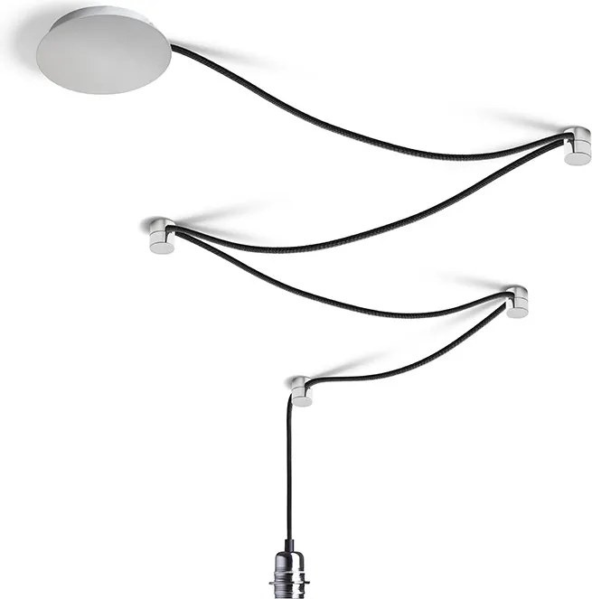 RENDL SPIDER I függesztő készlet fekete króm 230V LED E27 15W