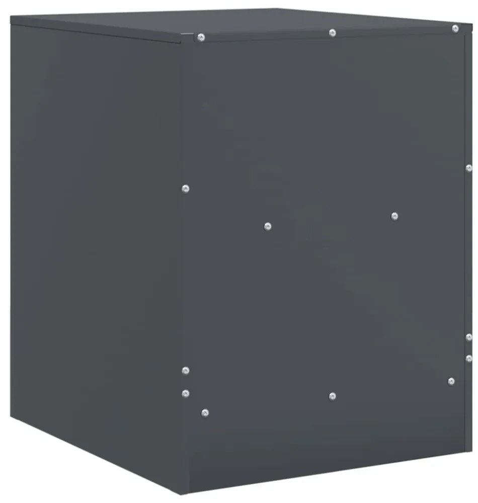 vidaXL antracitszürke acél éjjeliszekrény 34,5 x 39 x 44 cm