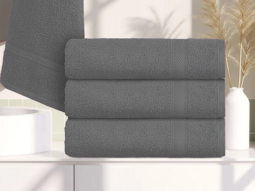 CLARYSSE ELEGANCE törölköző 70x140 cm szürke, 100% pamut
